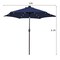 10 Feet Patio Umbrella with Solar LED Lights and Tilt Function for Outdoor Shade